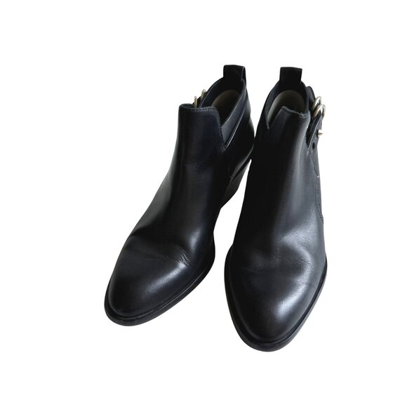 Rag & Bone Black Leather Western Booties Size 38 Classic Modern Urbancowgirl - Picture 6 of 11